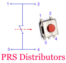 Tactile Tact Push Button Switch SMD SMT Momentary Push Button 6.2x6.2x2.5mm