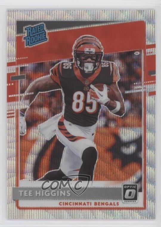 2020 Panini Donruss Optic Rated Rookies Wave Prizm /199 Tee Higgins Rookie RC