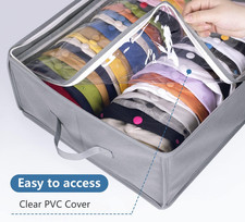 Large Hat Storage Box for Baseball Caps, Holds up to 50 Caps Wide Hat Organiz...