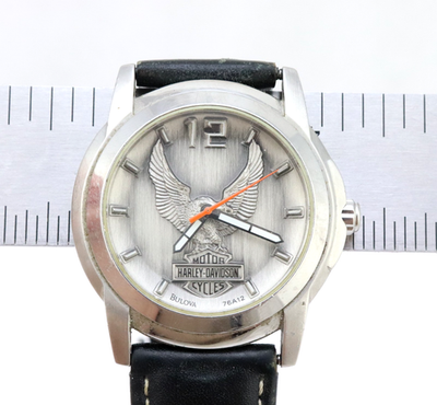 Harley-Davidson Bulova 掛時計 Vintage BULOVA Harley Davidson Motorcycles 76A12 Eagle Watch 41mm