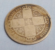 1872 Victorian Gothic Florin Queen Victoria Silver Coin