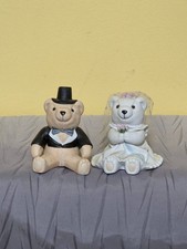 Vintage Russ Berrie Bride And Groom Bear Figures