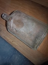 Clear Glass Rectangular Bottle, 2 oz Volume, Small Clear Glass Bottle