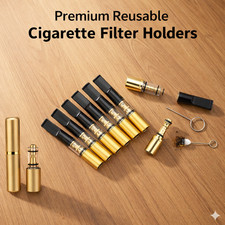 Reusable Cigarette Filter Holder Portable Smoke Tar Reducer Men Smoking UK