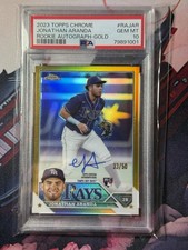 2023 TOPPS CHROME UPDATE AUTO True GOLD REFRACTOR JONATHAN ARANDA  /50 PSA 10