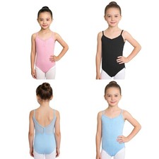 Kids Girls Bodysuit Sleeveless Leotard Performance Jumpsuit Show Elegant Ballet