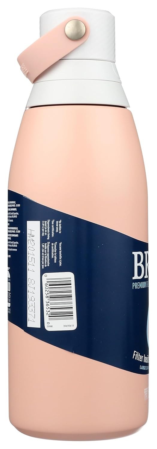 BRITA Stainless Steel Premium Water Bottle with Filter 32 oz Rose BPA-Free - NEW