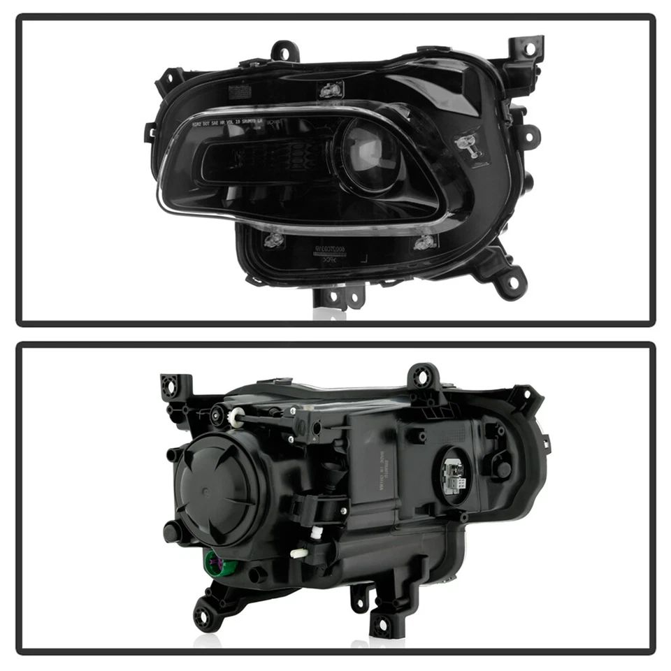 HID/Xenon Headlight For 2014-2018 Jeep Cherokee w/o Bulb Black Left+Right Pair Foto 4 de 4