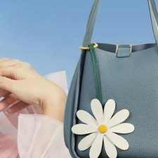 Leather Daisy Keychain Creative PU Leather Bag Bag Ornament Daisy