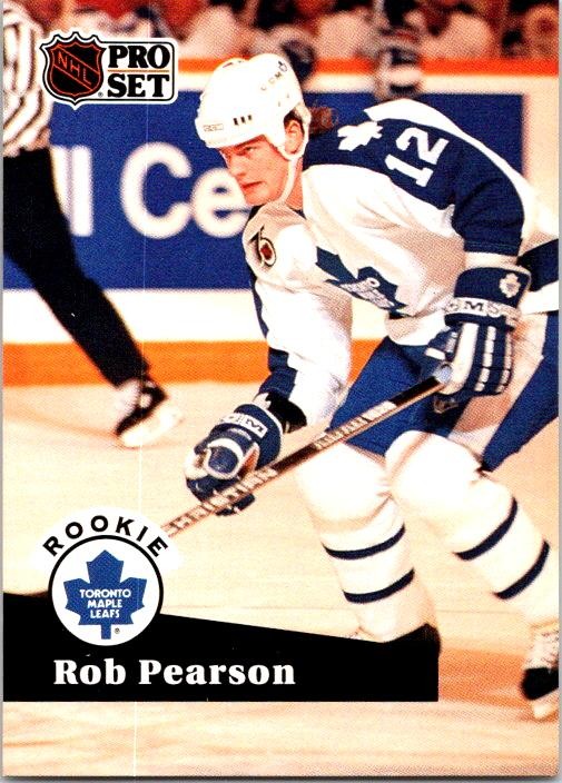 1991-92 Pro Set French Rob Pearson Rookie #562 Toronto Maple Leafs