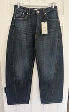 NWT Zara TRF Mid-Rise Baggy Balloon Jeans 3607/240/401 Size 6 Blue