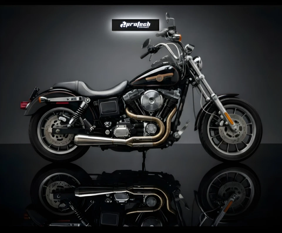Escape Protech 2 en 1 Harley-Davidson Dyna Superglide Low Rider Street Bob2-1 Foto 3 de 4
