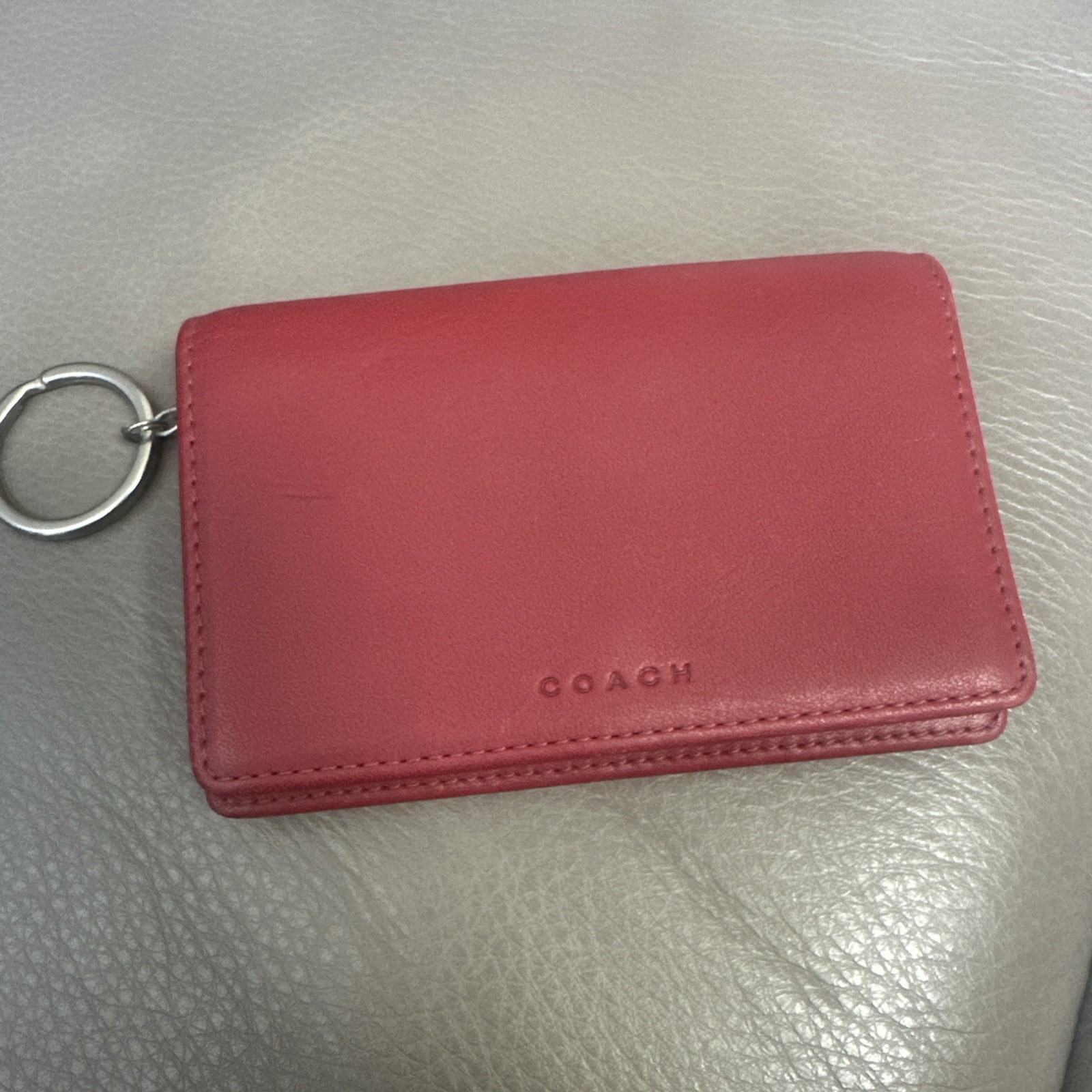 COACH Vintage Red Leather Bedford Multi-Function Wallet