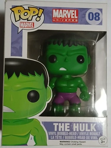 Funko Pop! Marvel Universe The Hulk #08 Vinyl Bobblehead Figure 2011 Release