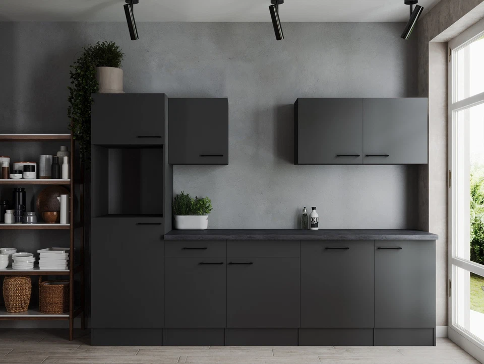 Cucina Cucina Lineare Vuoto Grigio Opaco Oliver 280 CM Respekta - Immagine 2 di 4