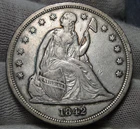 1842 Seated Liberty Silver Dollar $1