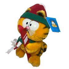 Dakin VTG 1981 Garfield Plush Stuffed Animal Ski Outfit Hat w/Tags 9" 32-5090