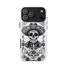 For iPhone / Galaxy / Pixel Skull Floral Day of the Dead Phone Case