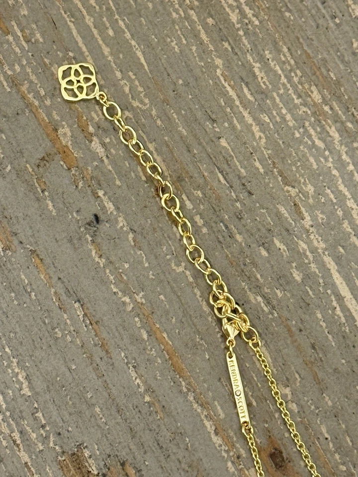 Ожерелье Kendra Scott Green Illusion Elisa золотистое - Изображение 3 из 4