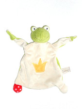 WIE NEU * NICI Frosch grün beige rot gelb Schmusetuch Schnuffeltuch Kuscheltuch