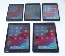 Lot of 5 Working Cracked Apple iPad Tablets - Mini 3 / Air 1st / Mini 2nd