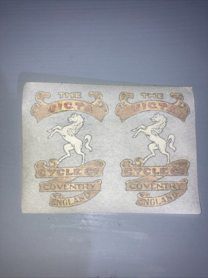 #ad ORIGINAL NOS RARE 1920’s BICYCLE WATER TRANSFER THE VICTA CYCLE CO AUTOMOBILIA GBP 8.95