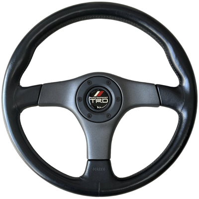 NARDI GARA 3 Type 4 365mm Steering Wheel Black Leather w/ TRD Horn