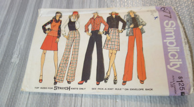 Vintage Pattern 6577 Stretch Knits Only Size 10 Wardrobe Uncut
