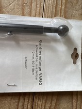 Gardinenstange VARIO schwenkbar ausziehbar 12mm 60 - 110 cm schwarz Neu Ovp.