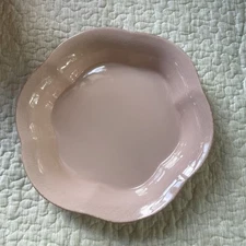 Stoneware by Grestel-Portugal-Scalloped Baking Pie Dish Rustic Farmhouse Pink