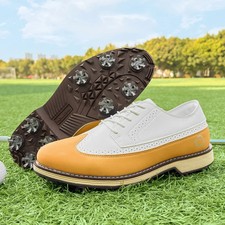 Golf Shoes Spikes Anti Slips Men's Golfer Sneakers Walking Leisure Lawn Footwear