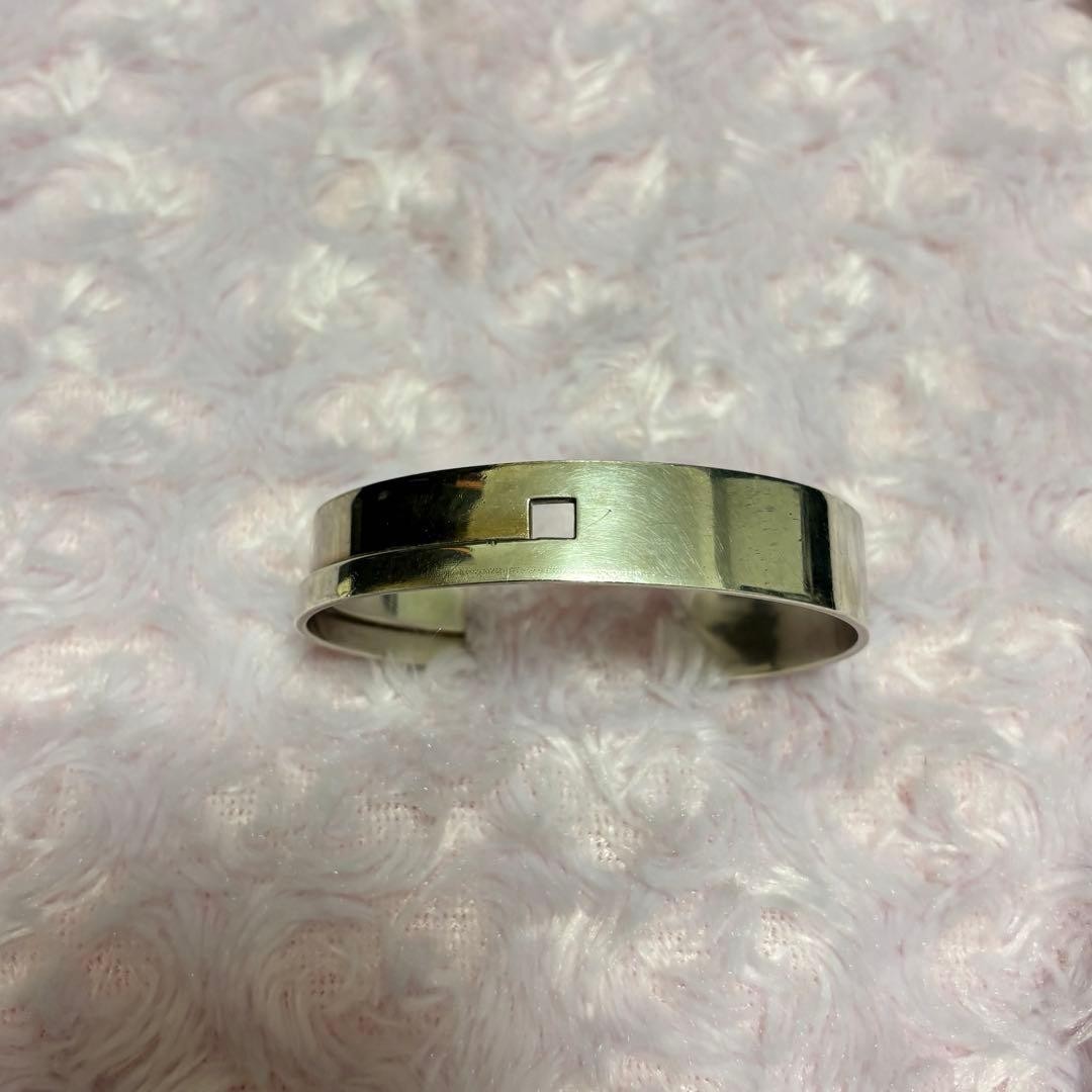 Gucci 925 Silver Bangle Interlocking G Bracelet U… - image 3