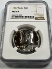 1967  KENNEDY US Half Dollar,   MS67 by NGC,   SMS,    an EXQUISITE coin!!!!