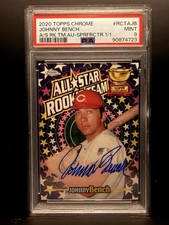 2020 Topps Chrome #RCTAJB Johnny Bench Superfractor Auto 1/1