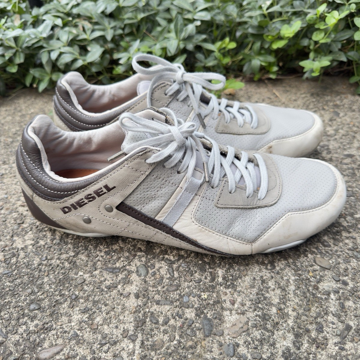 Leather Diesel Chaussures Vintage Leather Diesel Shoes Men's Size