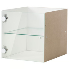 IKEA KALLAX Insert With Glass Door White Display Shelf Cube Unit 33x33cm NEW