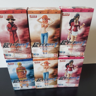 Super One Piece Styling Figur 6er Set Luffy Sanji Nami selten alle Typen Japan