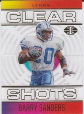 BARRY SANDERS 2021 Panini Illusions CLEAR SHOTS #CS-14 INSERT CARD Detroit Lions