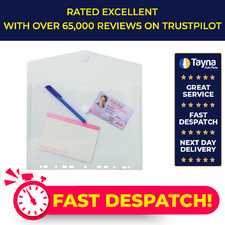Clear A4 Punched Envelope Wallet X5 8123406 Lyreco Genuine Top Quality Product