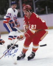 Signed  8x10 PAUL REINHART  Calgary Flames Autographed  Photo - COA