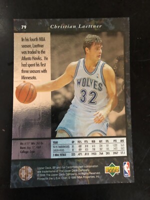 1995-96 UD SP #79 Hawks Christian Laettner Basketball Card | eBay