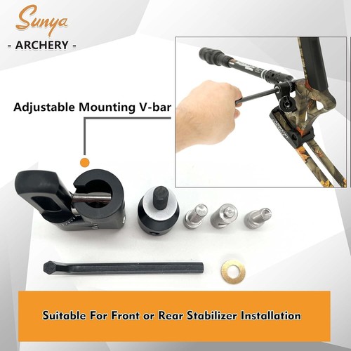 Archery Bow Stabilizer for Compound Bow, Carbon Fiber Body Flexible Core, Dam... - Picture 3 of 9