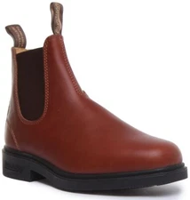 Blundstone 1394 Unisex Slip on Leather Chelsea Boots In Chestnut Size US 4 - 12