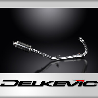 Kawasaki Ninja 400 18-23 Complete Exhaust 2-1 9'' Oval Carbon Muffler 