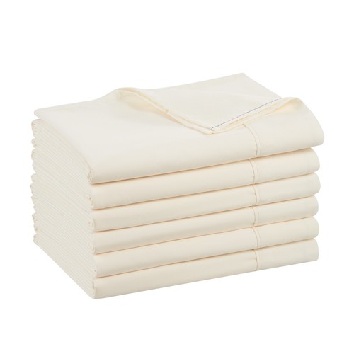 Microfiber Flat Bed Sheets (6 Pack), Color and Size Options, Color Coded Hem - Picture 26 of 45