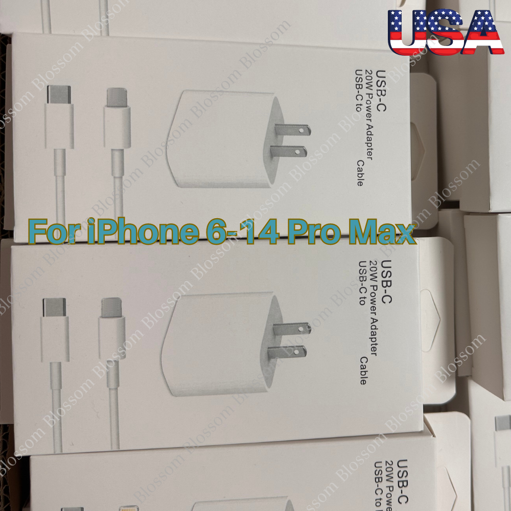 Type C Fast Charger 20W PD USB C Adapter Cable For iPhone 14 13 12 11 8 iPad Lot