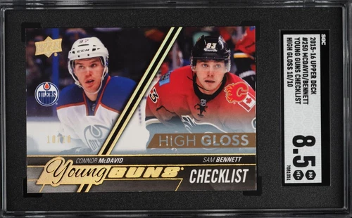 2015-16 Upper Deck YG High Gloss Connor McDavid Bennett RC 10/10 SGC 8.5 Rookie