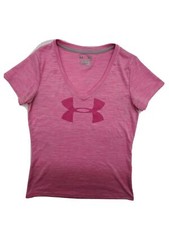 Under Armour Size Small Pink Heatgear V Neck Active Top