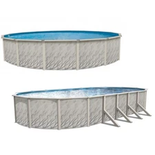 Meadows Above Ground Steel Wall Swimming Pool w/ Liner & Skimmer