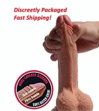 ULTRA REALISTIC Dildo Silicone Cock Sex Toy Flesh Suction Cup Masturbation Women
